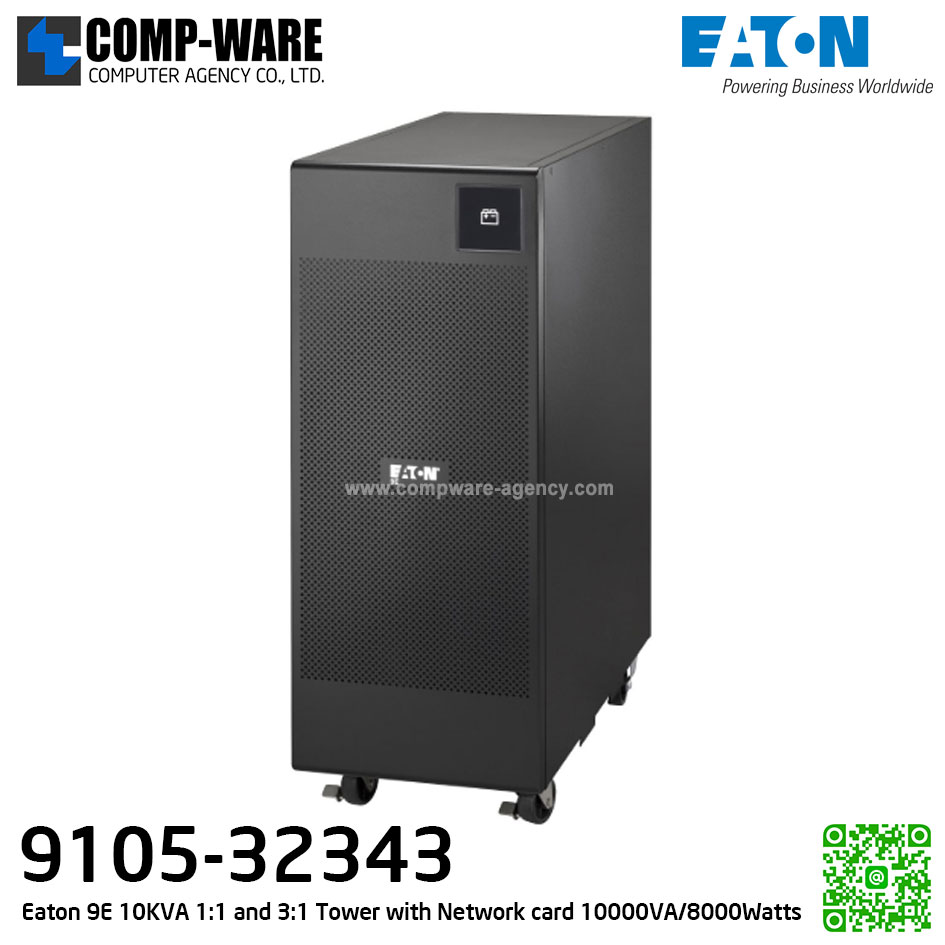 Eaton 9E 10KVA 1:1 and 3:1 Tower with Network card 10000VA/8000Watts 230V UPS ( 9105-32343 )