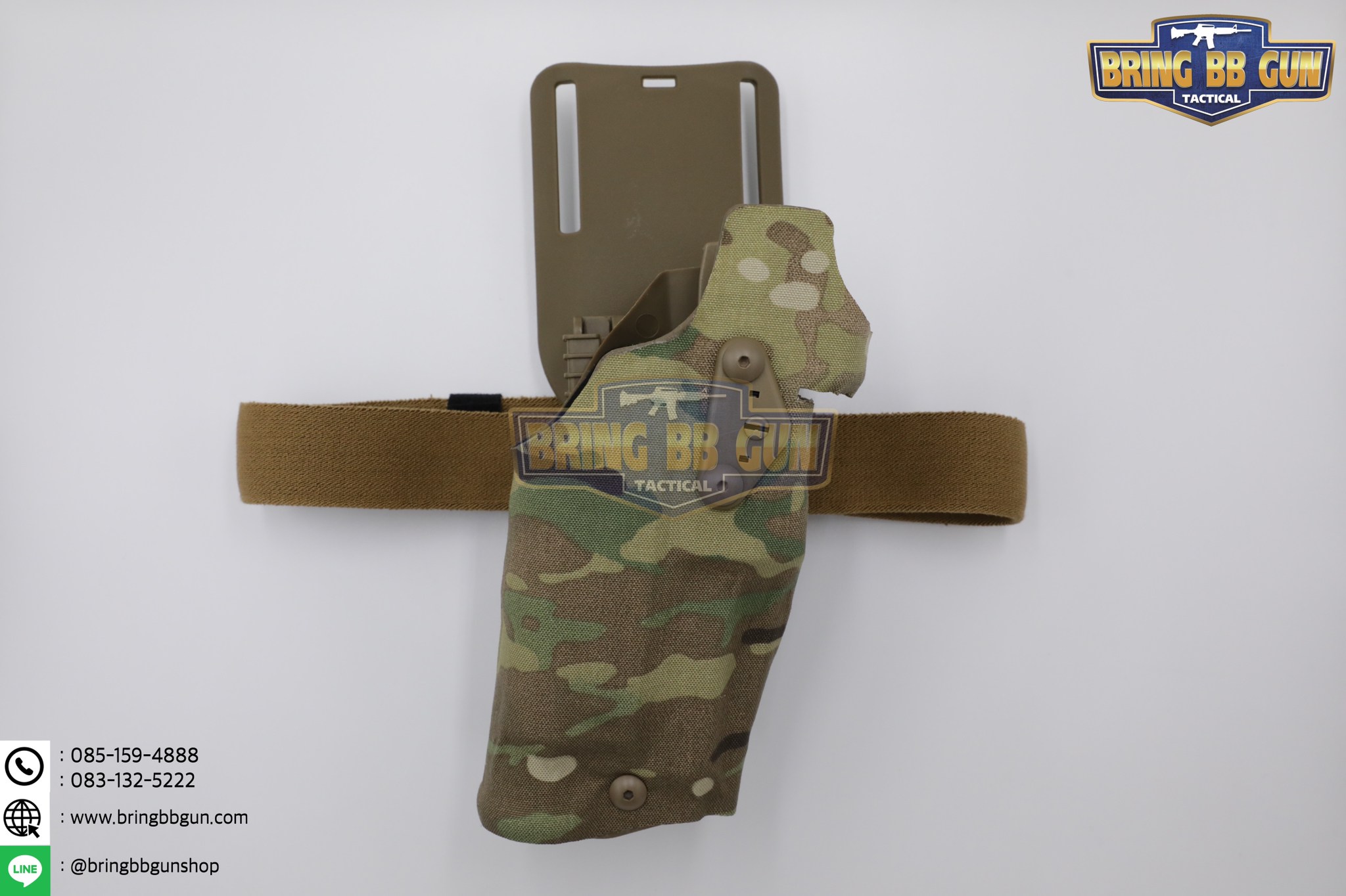 ซองปืนพกนอกปลดนิ้วโป้ง สำหรับGlock และ ไฟฉาย (Glock 17 + X300) ◼ มือขวา ◼