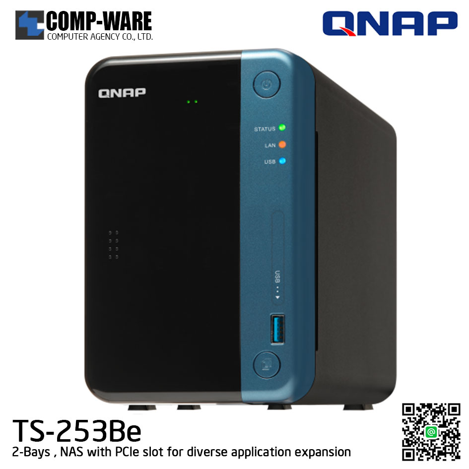 QNAP NAS (2-Bay) TS-253Be (4GB RAM up to 8GB) , no HDD