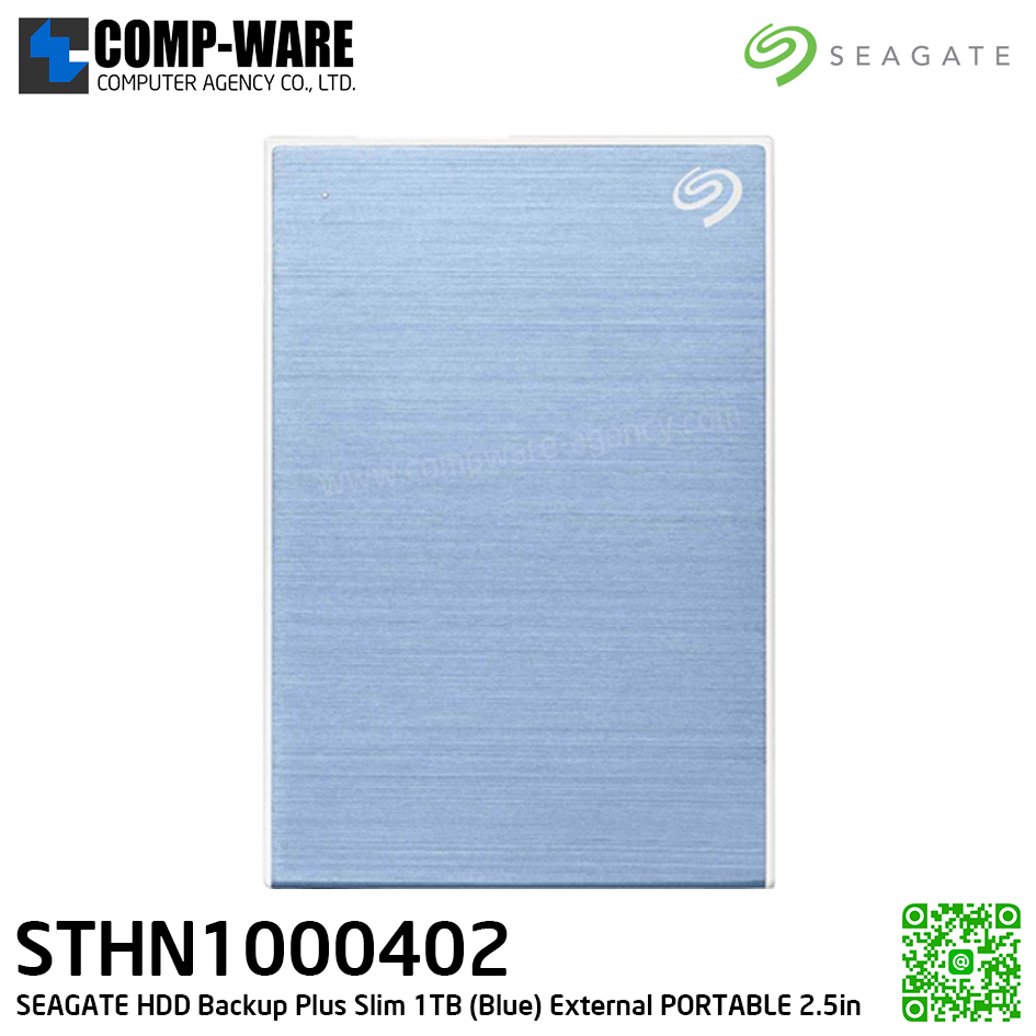 SEAGATE HDD Backup Plus Slim 1TB (Blue) External HDD PORTABLE 2.5" - STHN1000402