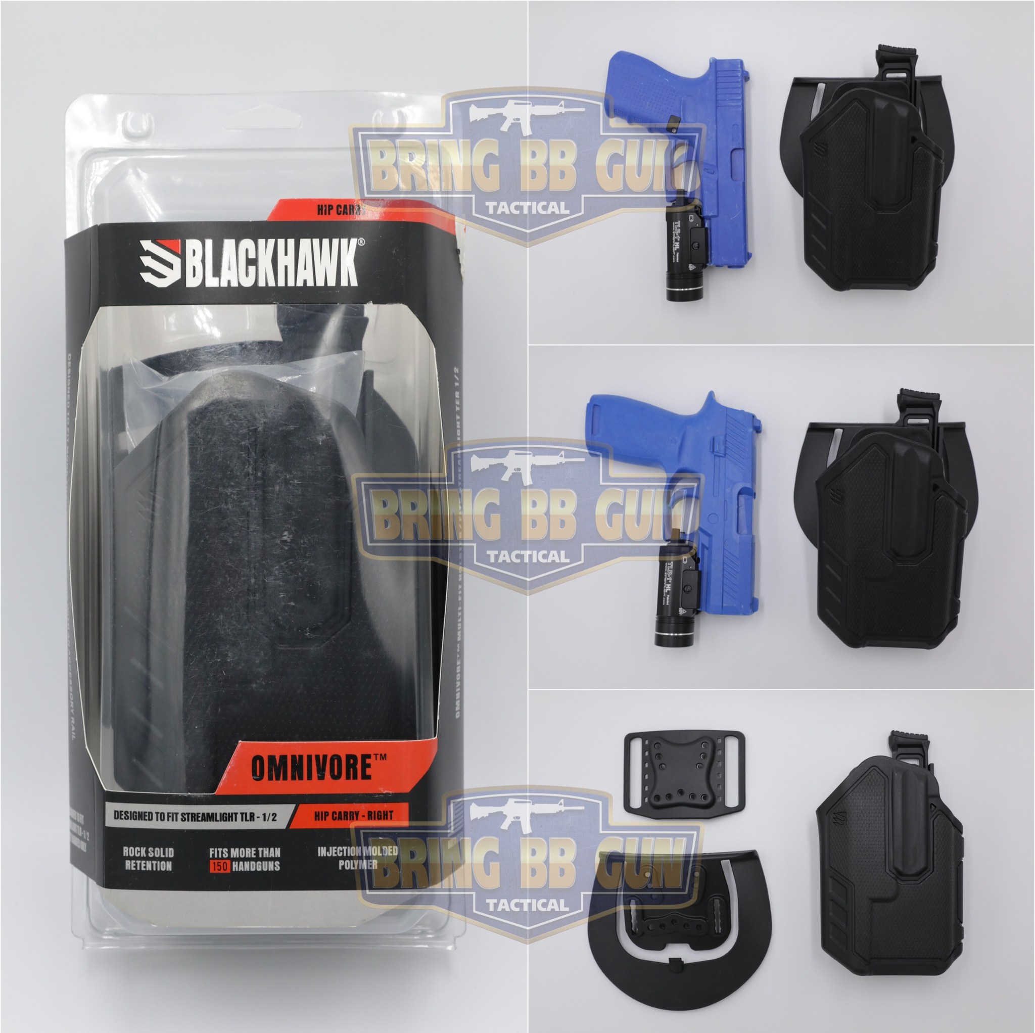ซองปืนพกนอกปลดนิ้วโป้ง Black Hawk รุ่น Omnivore (Omnivore Multifit Holsters) (ซองปืน+ไฟฉาย)