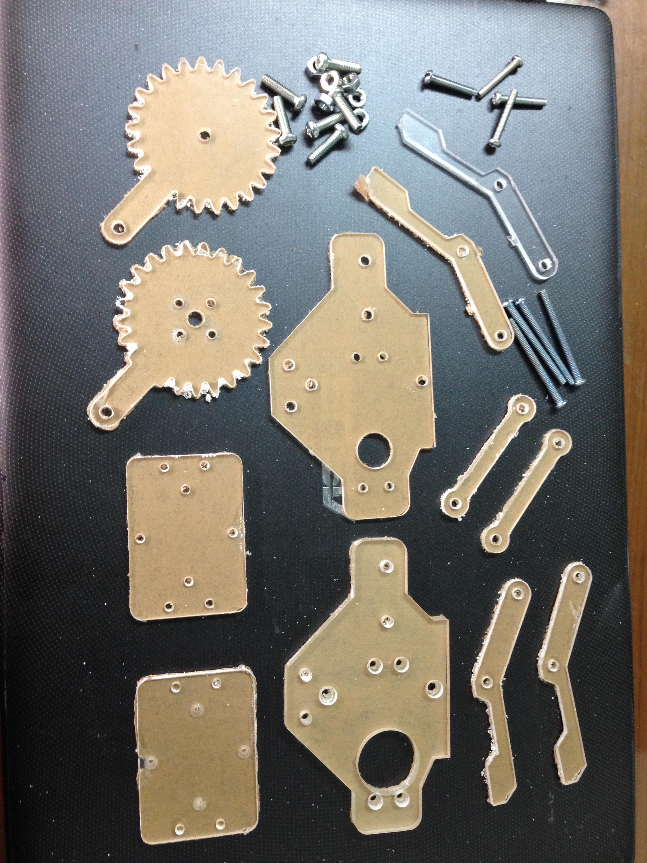 ชุดคิท โครง gripper (ตัวคีบ) สำหรับ Servo MG995 คีบและหมุน