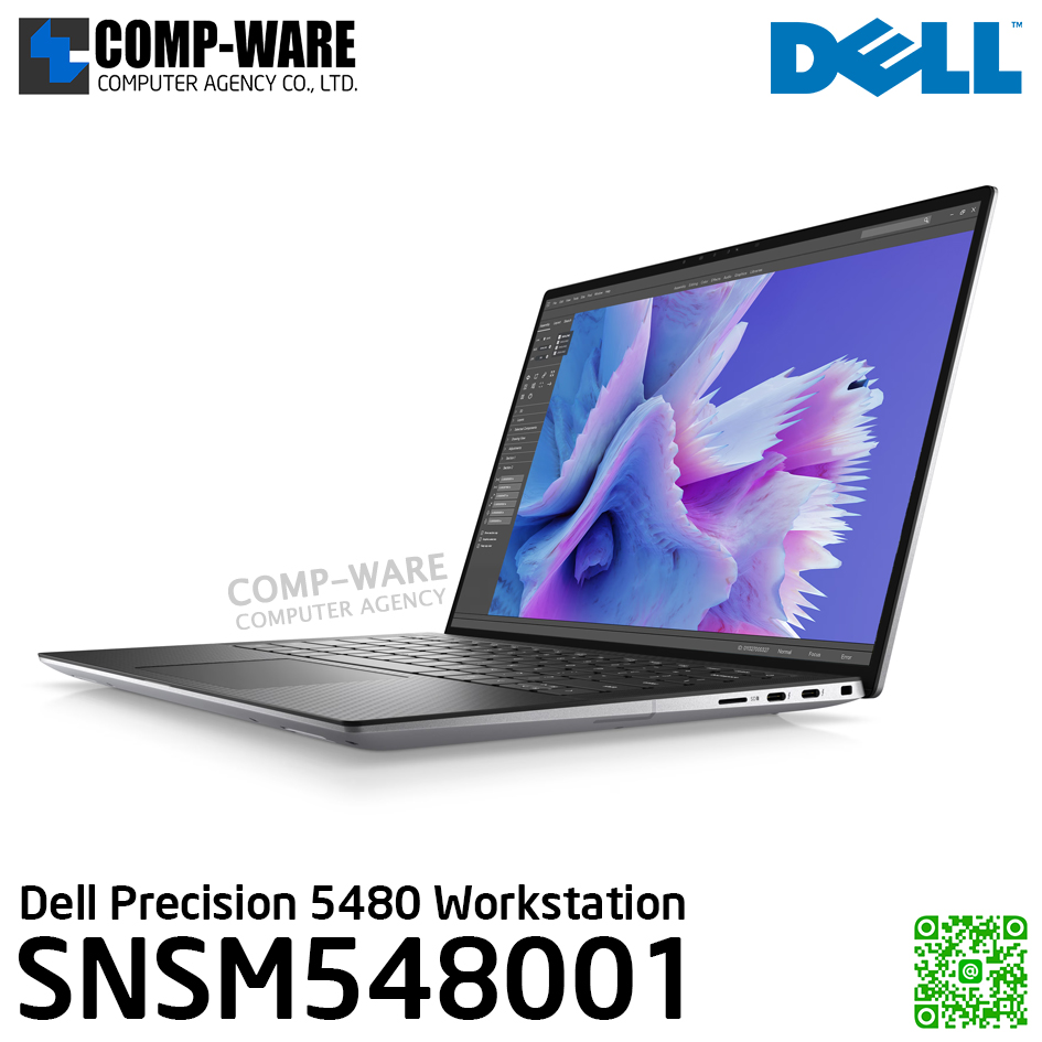 Dell Precision M5480 (SNSM548001) - Intel Core i5-13600H vPro (12core) / 16GB DDR5 / 512GB SSD M.2 / NVIDIA RTX A1000 6GB / 14" FHD+Non-touch, 1920x1200 / Windows 11 Pro / 3Yr Pro Support + 3yr battery