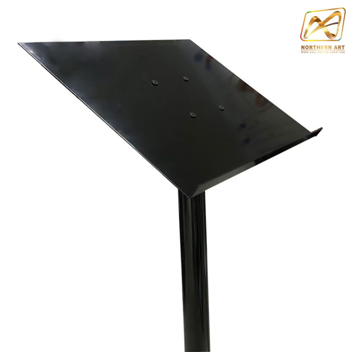 เมนูสแตนด์ เหล็กสีดำ ขา X ขนาด (W) 36 X (L) 50 X (H) 112 cm.