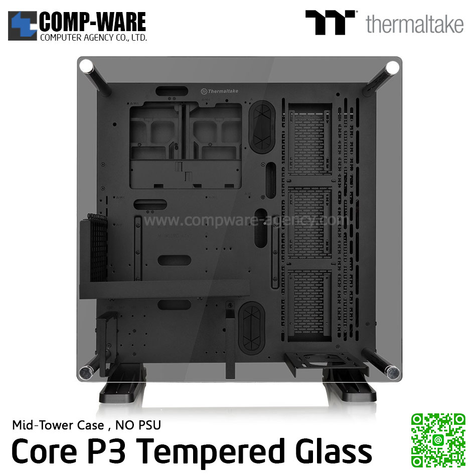 Thermaltake Core P3 TG ,Tempered Glass ATX Open Frame Chassis , No Power - CA-1G4-00M1WN-06