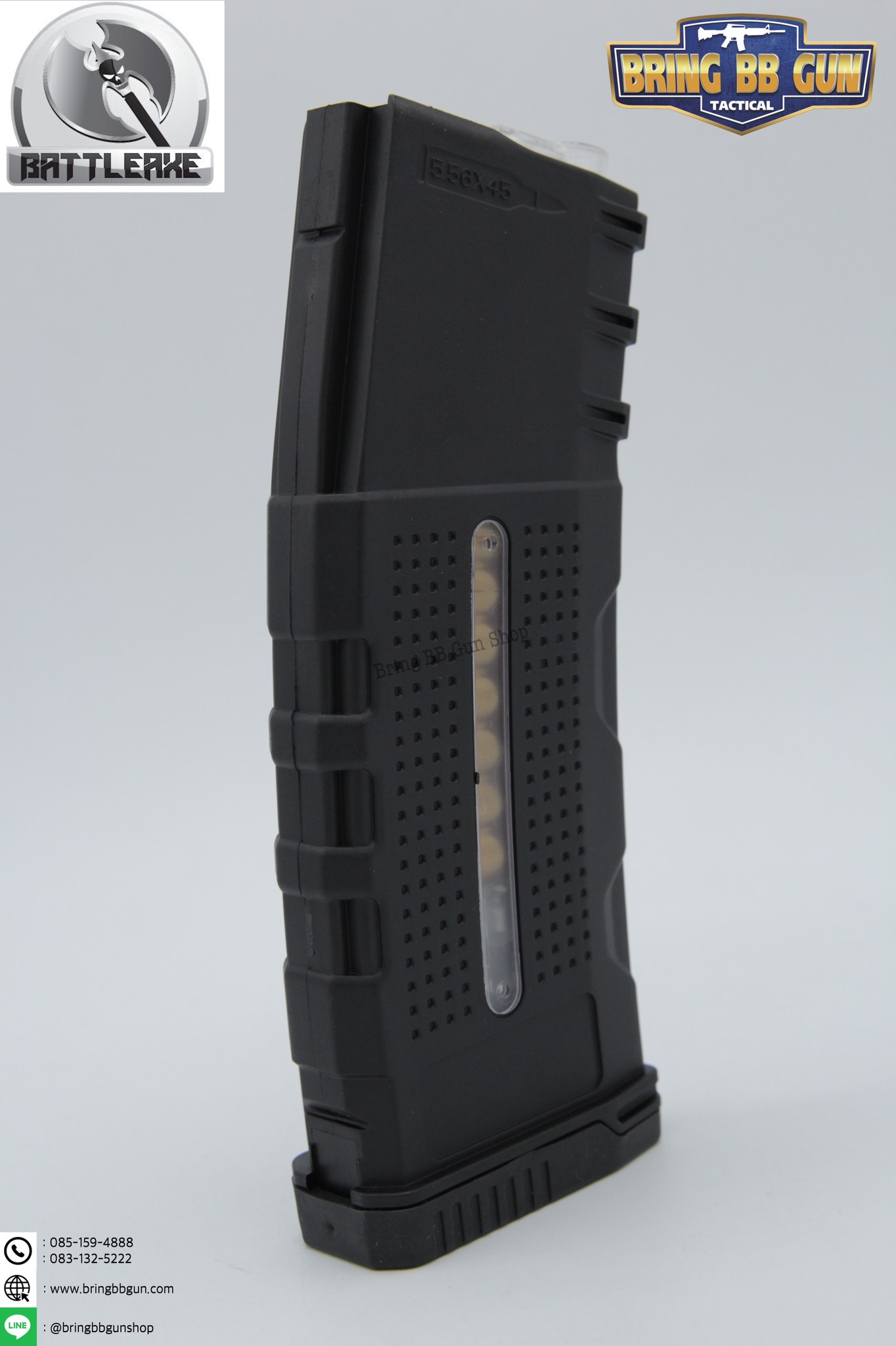 แม็กกาซีน M4 ยี่ห้อ Battle Axe แบบstand ❌ไม่ต้องปั่น❌มี4ทรงให้เลือก ทรง P-mag / ทรง EPM / ทรง 002 / ทรง IMI Lancer