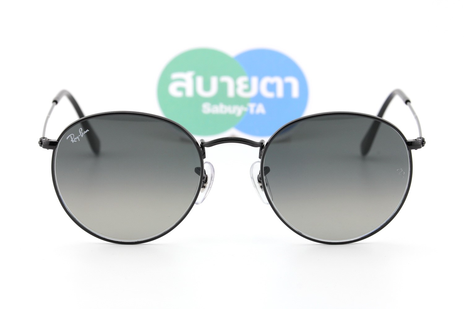 RayBan Round Flat Lenses RB3447N 002/71