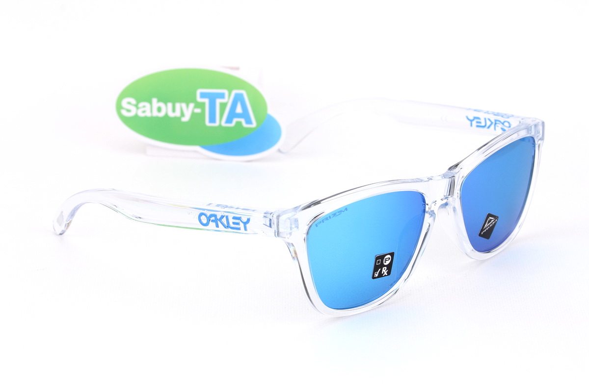Oakley Frogskins Crystal Clear/Prizm Sapphire SKU#OO9245-A7