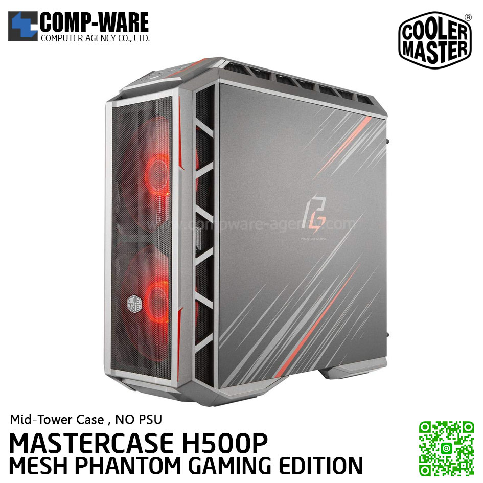 CoolerMaster MASTERCASE H500P MESH PHANTOM GAMING EDITION Mid-tower chassis , No Power Supply - MCM-H500P-MGNN-ASR