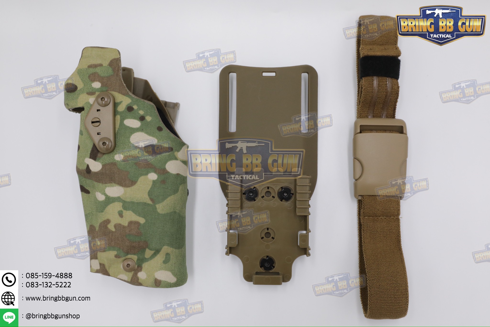 ซองปืนพกนอกปลดนิ้วโป้ง สำหรับGlock และ ไฟฉาย (Glock 17 + X300) ◾มือซ้าย◾