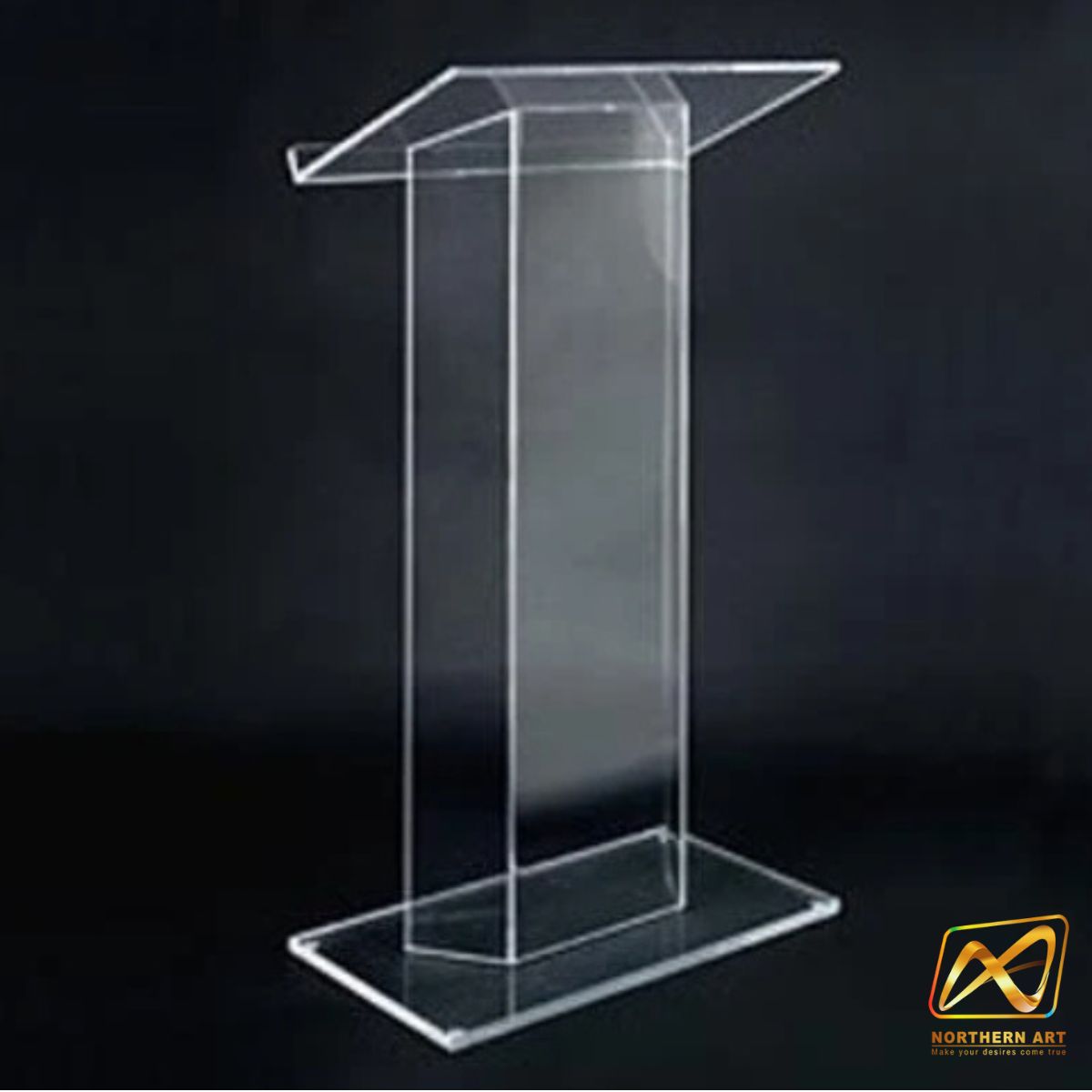 โพเดียมอะคริลิคให้เช่า อะคริลิคใส ขนาด 60x40x117 cm. พร้อมบริการรับ-ส่ง กทมฯและปริมณฑล