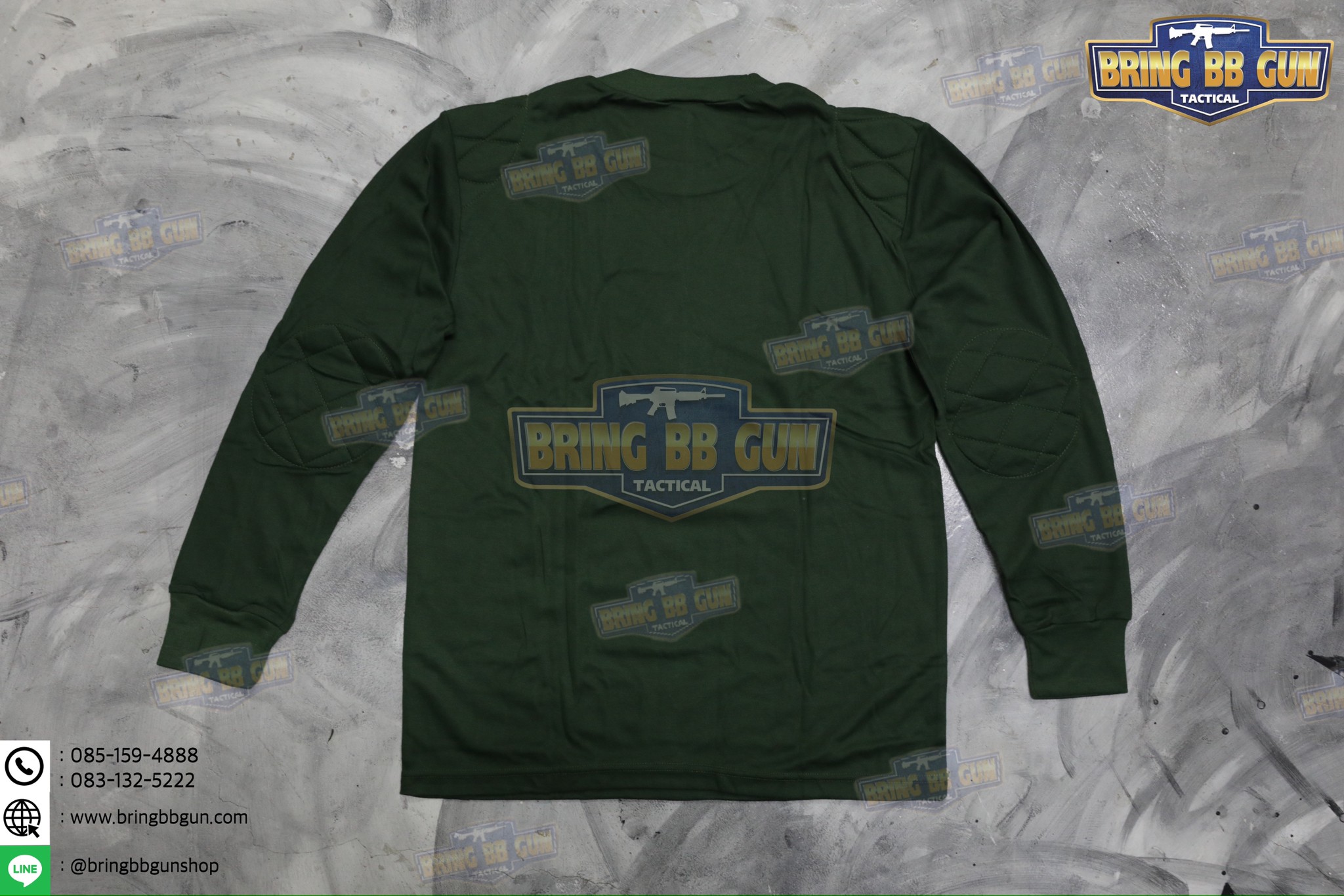 เสื้อยืดแขนยาว บุไหล่ คอกลม (ผ้า TC)