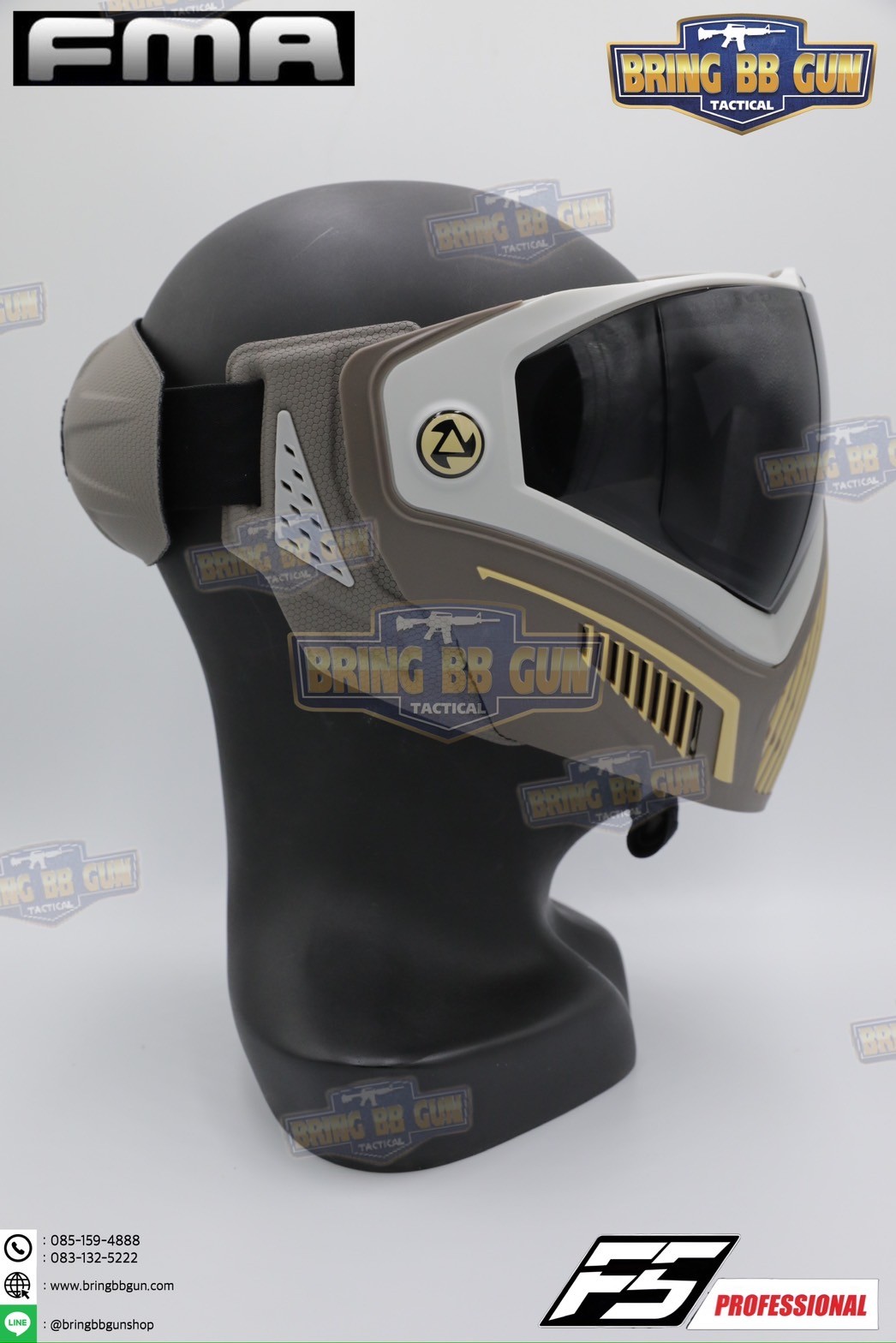 หน้ากาก F5 ยี่ห้อ FMA (FMA F5 STORM GOGGLE MASK) (F5 Professional) (Storm Goggle Mask)
