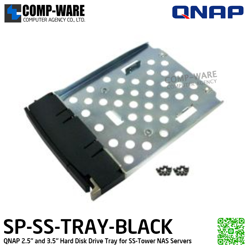QNAP SP-SS-TRAY-BLACK 2.5" and 3.5" Hard Disk Drive Tray for SS-Tower NAS Servers - รับประกัน 1 ปี - SPARE PART