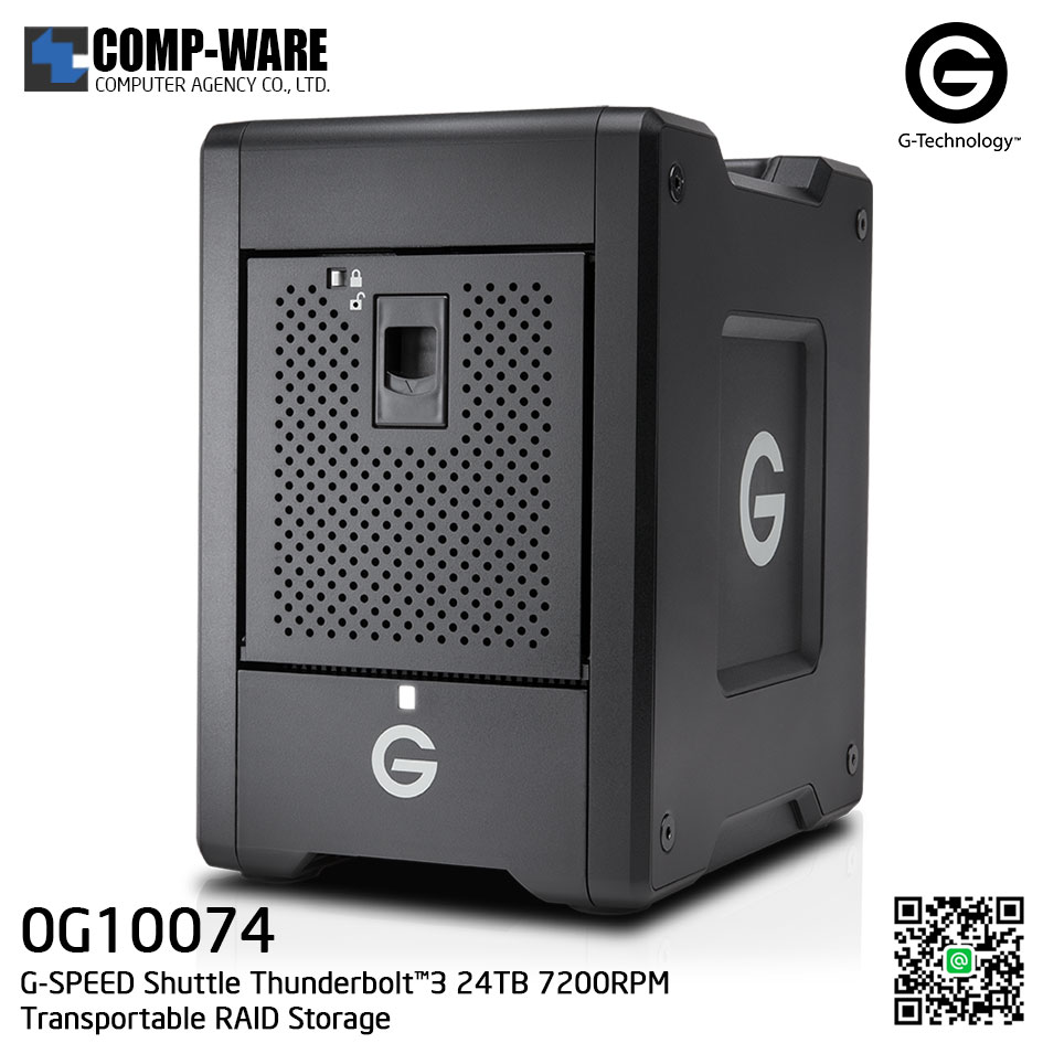 G-Technology G-SPEED Shuttle Thunderbolt™3 24TB 7200RPM Transportable RAID Storage - 0G10074