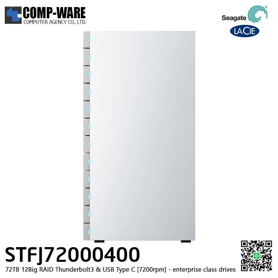 Seagate LaCie 12big 72TB 12-Bay Thunderbolt 3 RAID Array (12 x 6TB) STFJ72000400