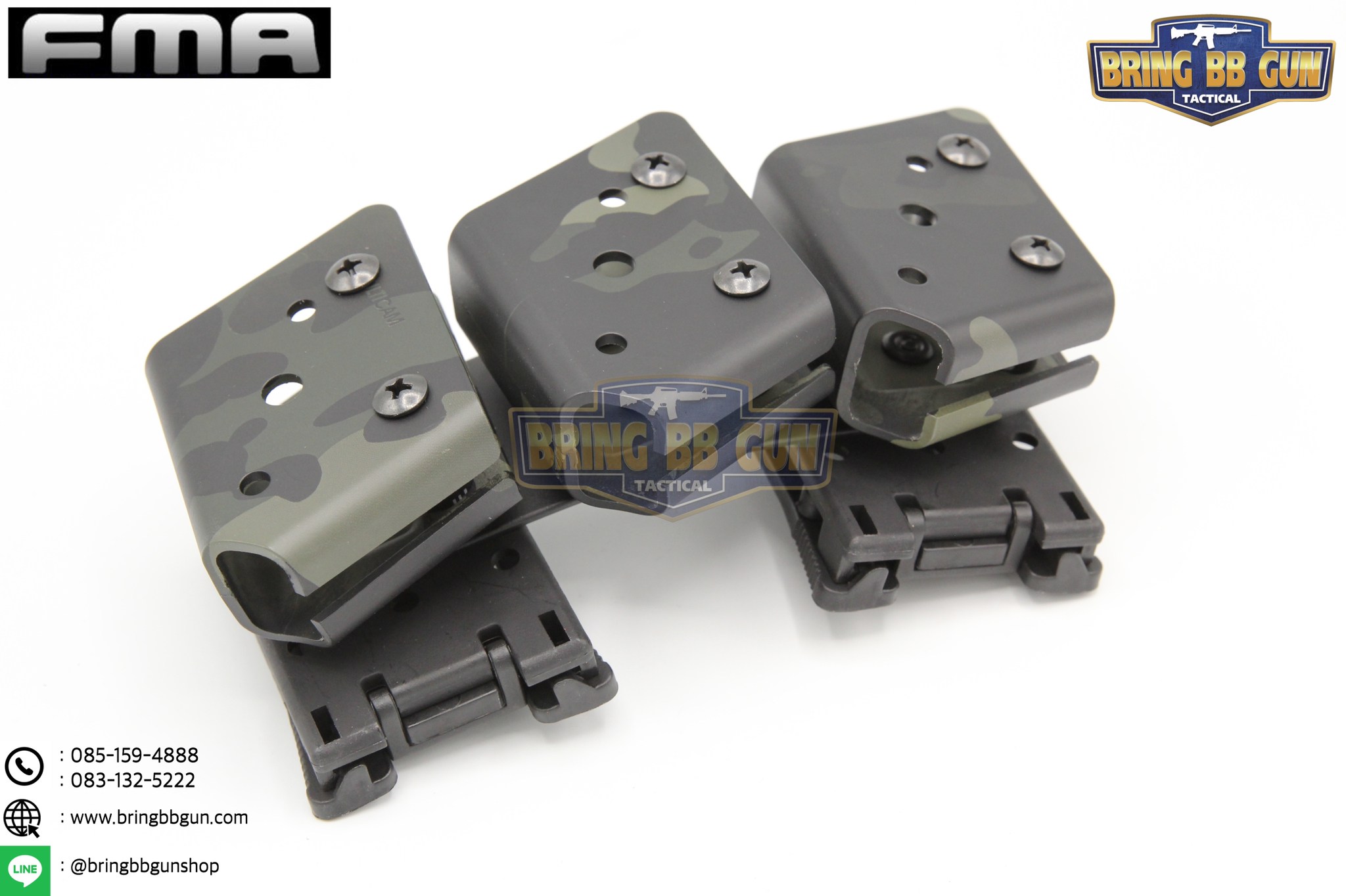 ซองแม็กกาซีนปืนสั้น 9mm.(ซองแม็กกาซีนปืนสั้นสามช่อง) (IPSC pouch for 9mm.) FMA