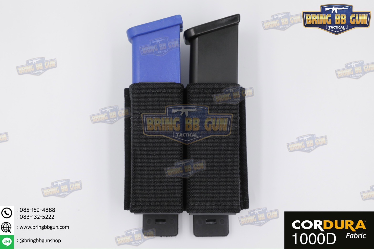 เพ้าแม็กกาซีนปืนสั้นแบบคู่ ทรง ESS รุ่น 9mm. (ซองแม็กกาซีนแบบคู่ ESS รุ่น 9mm.) (FAST 9mm. Double Soft Pouch)