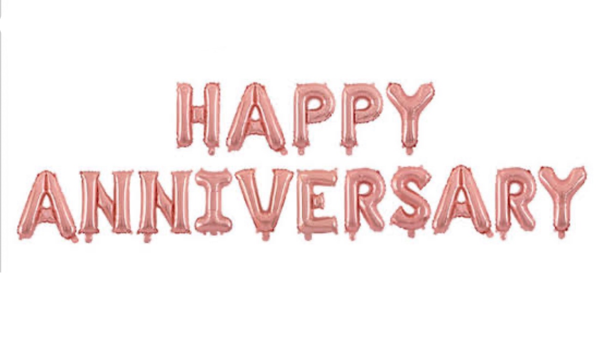 ลูกโป่งฟอยล์อักษร happy anniversary