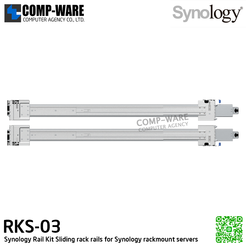 Synology Rail Kit RKS-03 Sliding rack rails for Synology rackmount servers / 1Y warranty