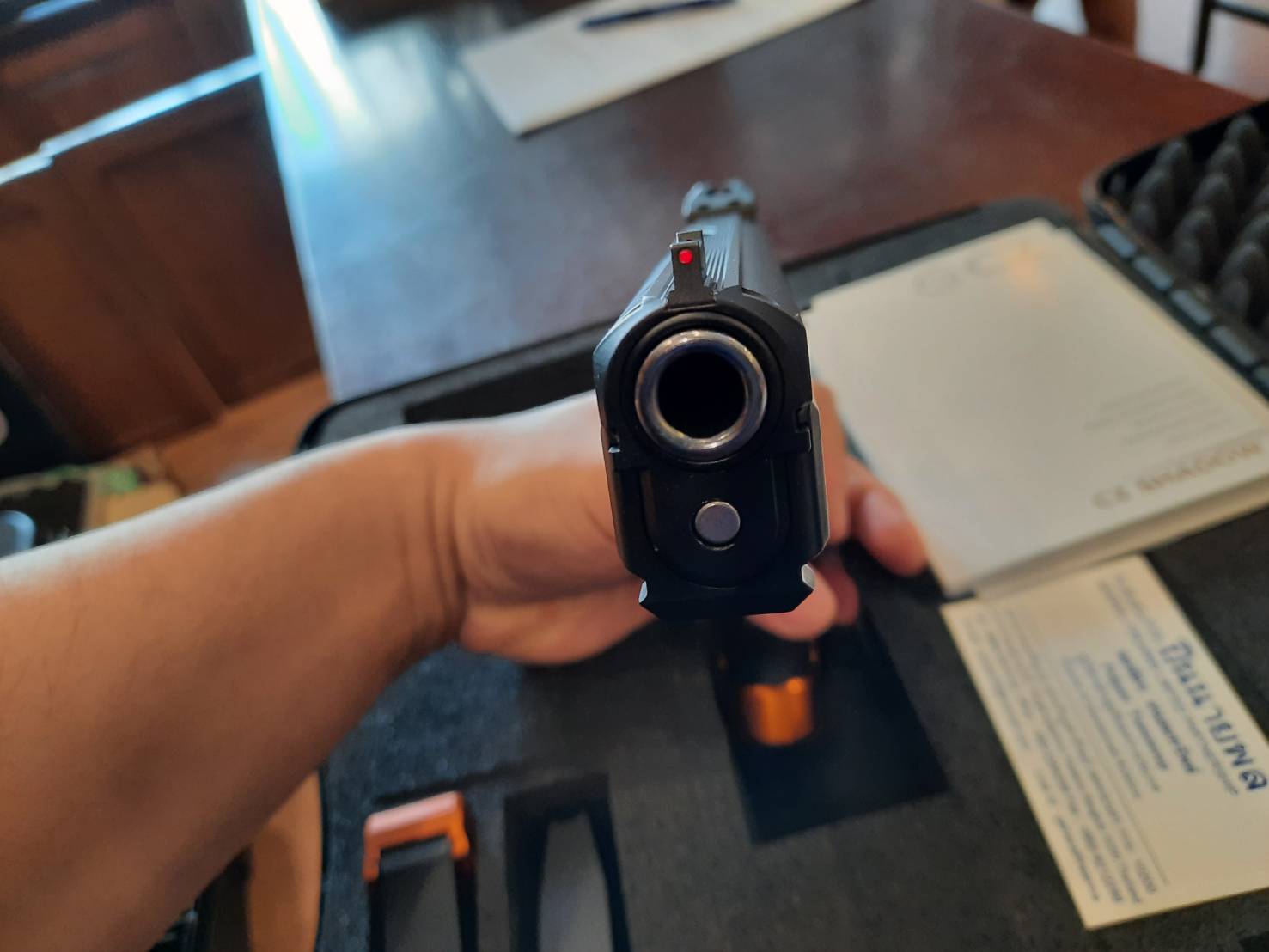 CZ SP-01 SHADOW ORANGE (สวัสดิการกรมการปกครอง) สั่งซื้อปืนรบกวนติดต่อร้านเท่านั้น