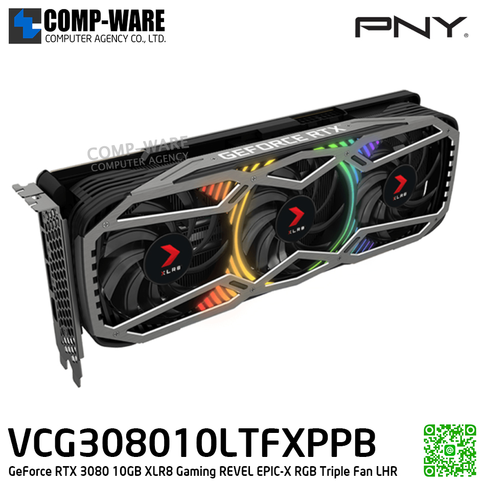 PNY RTX3080 10GB トリプルファン XLR8 RGB PNY GeForce RTX™ 3080 10GB XLR8 Gaming UPRISING EPIC-X RGB