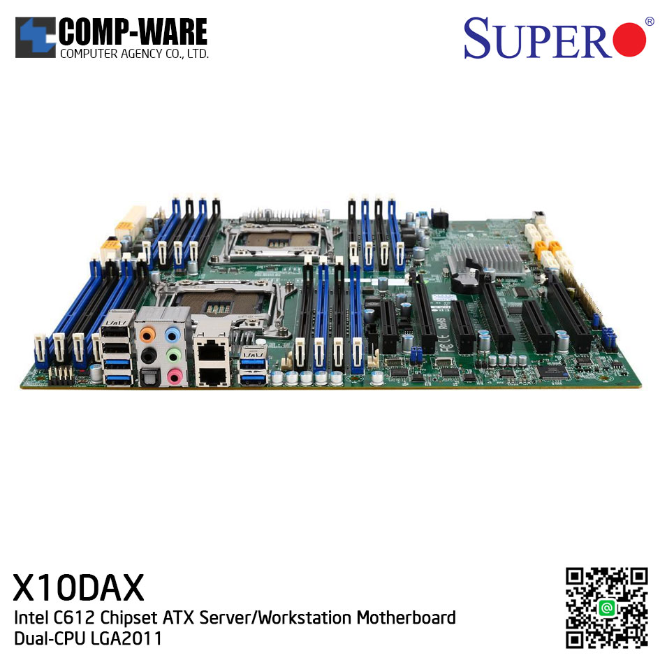 Supermicro X10DAX Intel C612 Chipset ATX Server/Workstation Motherboard Dual-CPU LGA2011