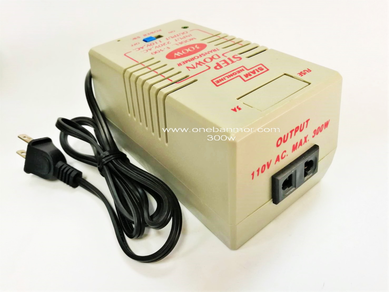 หม้อแปลงไฟ STEP DOWN (AUTO) TRANFORMER Siamneonline F-300