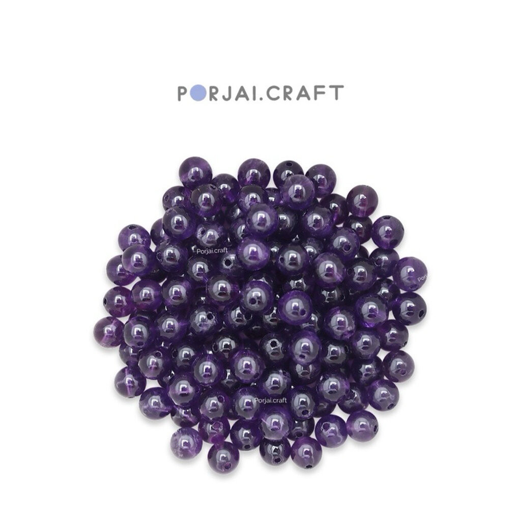 Amethyst Round Beads ลูกปัดอเมทิสต์