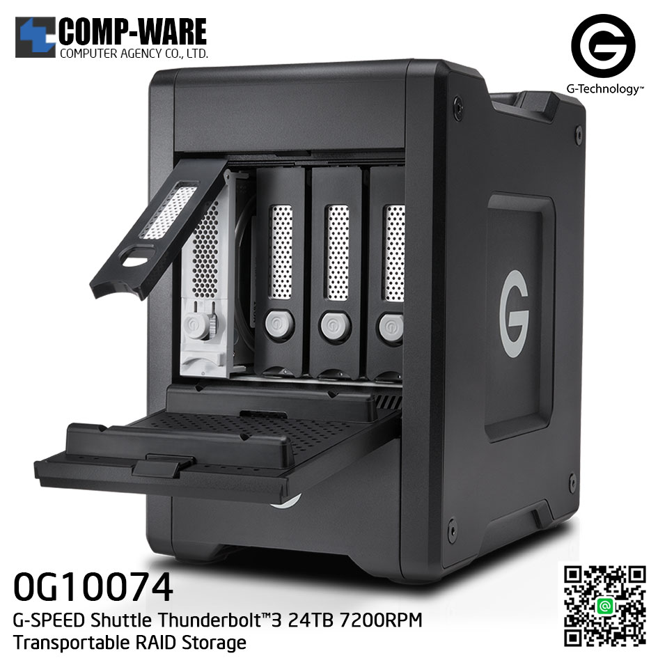 G-Technology G-SPEED Shuttle Thunderbolt™3 24TB 7200RPM Transportable RAID Storage - 0G10074
