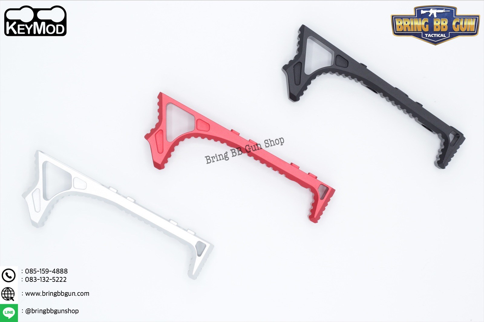 กริ๊ปมือหน้า ยี่ห้อ Castellan รุ่น Curve Foregrip CNC Keymod (ใช้ได้กับชุดหน้าระบบราง Keymod เท่านั้น)