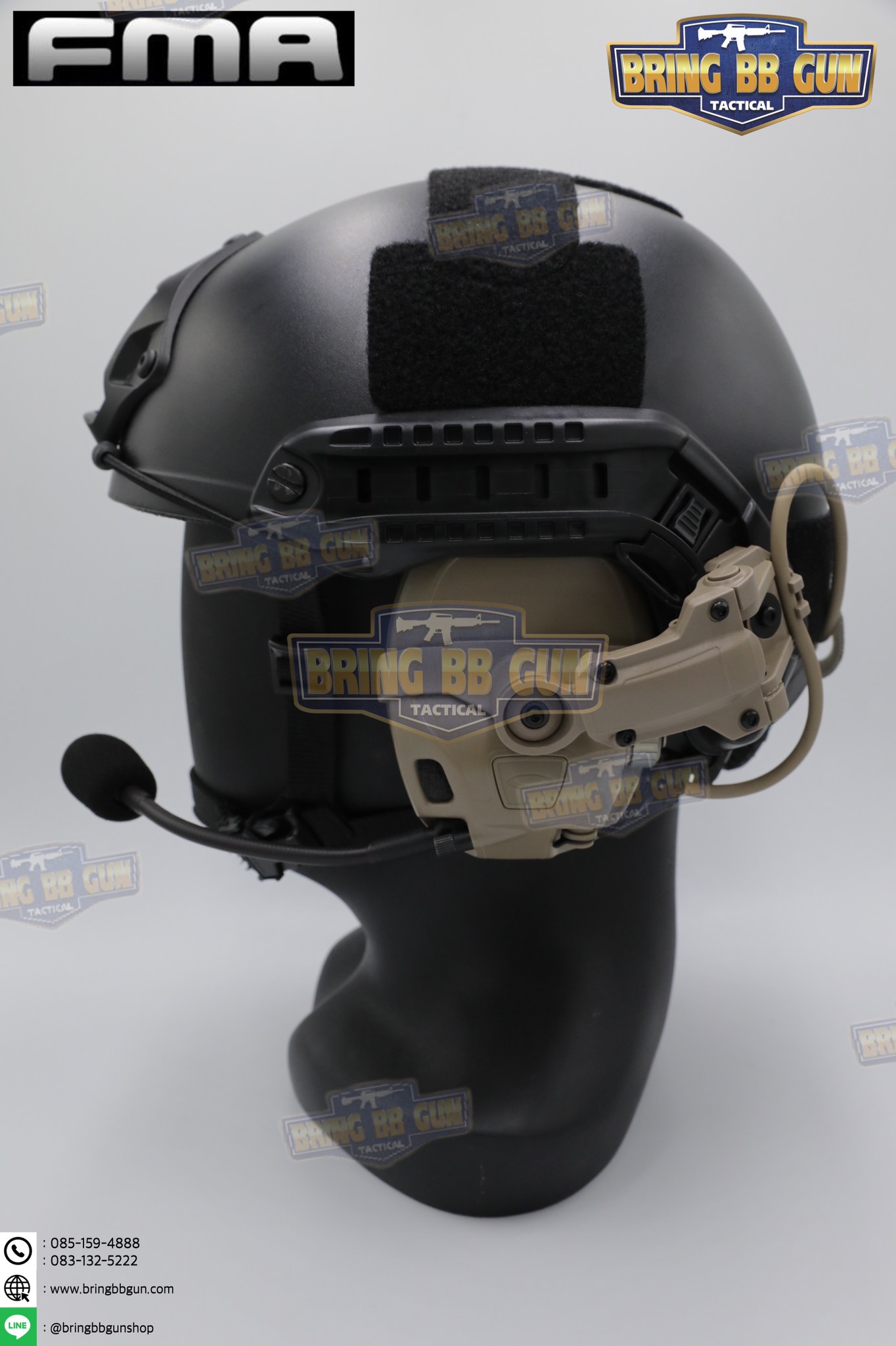 หูฟังสื่อสารตัดเสียงได้ ทรง Ops-Core AMP ยี่ห้อ FMA (FCS AMP tactical communication shooting headset noise reduction) (AMP)