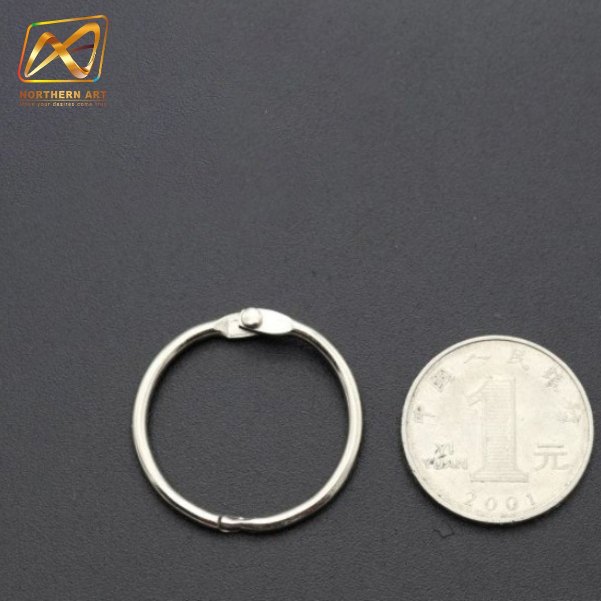 ห่วงสแตนเลส สีเงิน ขนาด 30 mm. (วัดนอก) 25 mm. ใช้เป็นห่วงใส่เอกสาร ห่วงแฟ้ม ห่วงเมนู
