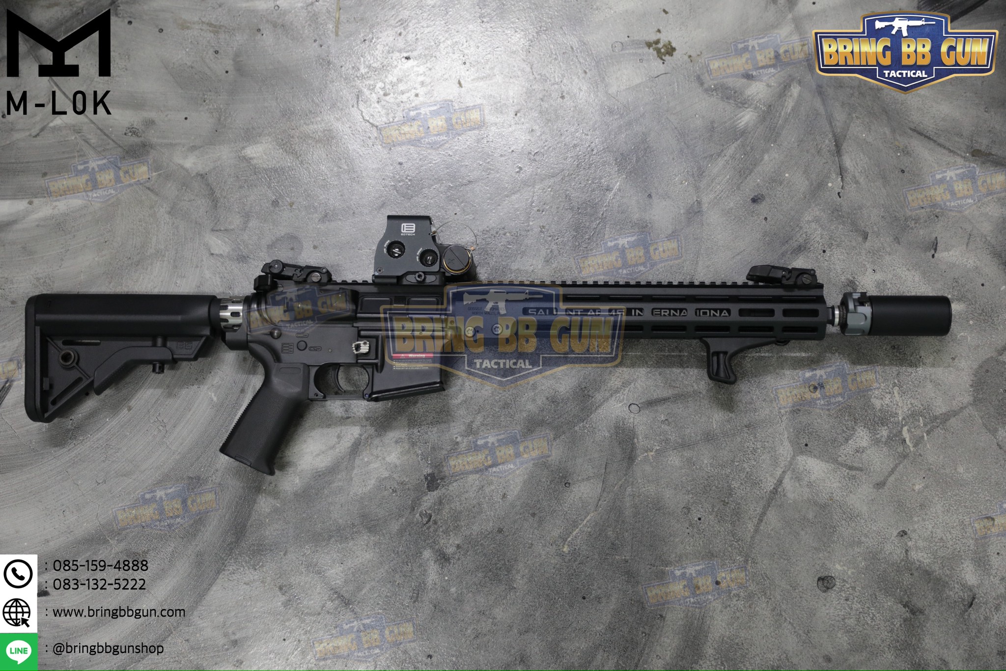 กริ๊ปมือหน้า BCM KAG (Angled Foregrip) (Kinesthetic Angled Grip) (ใช้ได้กับชุดหน้าระบบราง M-Lok เท่านั้น)