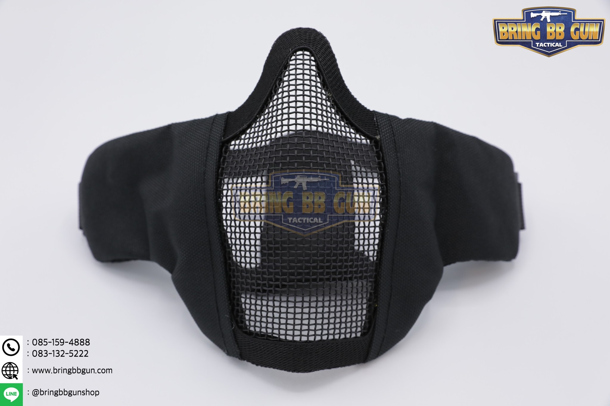 หน้ากากตะแกรงครึ่งหน้า รุ่นแก้มผ้า