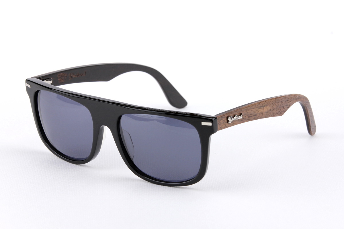 แว่นกันแดดขาไม้ Weekend Duet Collection Berlin Black (Dark)