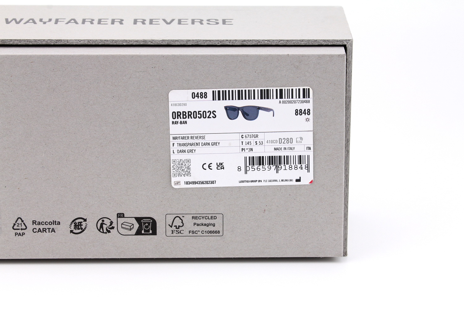 RayBan Wayfarer Reverse RBR0502S 6707GR