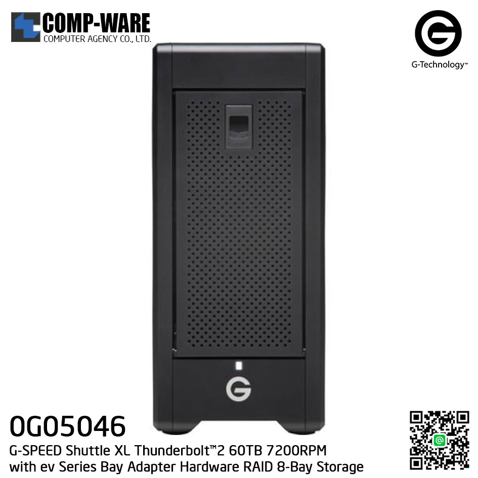 G-Technology G-SPEED Shuttle XL Thunderbolt™2 60TB 7200RPM with ev Series Bay Adapter Hardware RAID 8-Bay Storage Solution - 0G05046