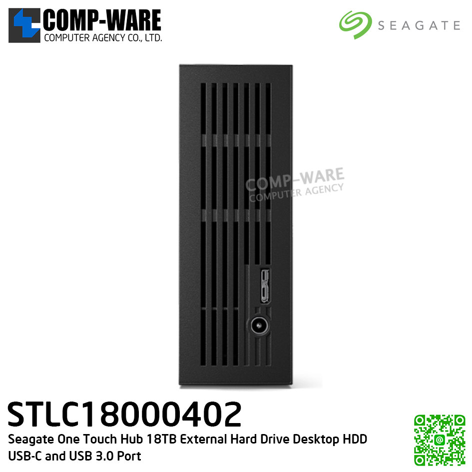 Seagate One Touch Hub 18TB External Hard Drive Desktop HDD USB-C and USB 3.0 Port WITH PASSWORD PROTECTION - STLC18000402