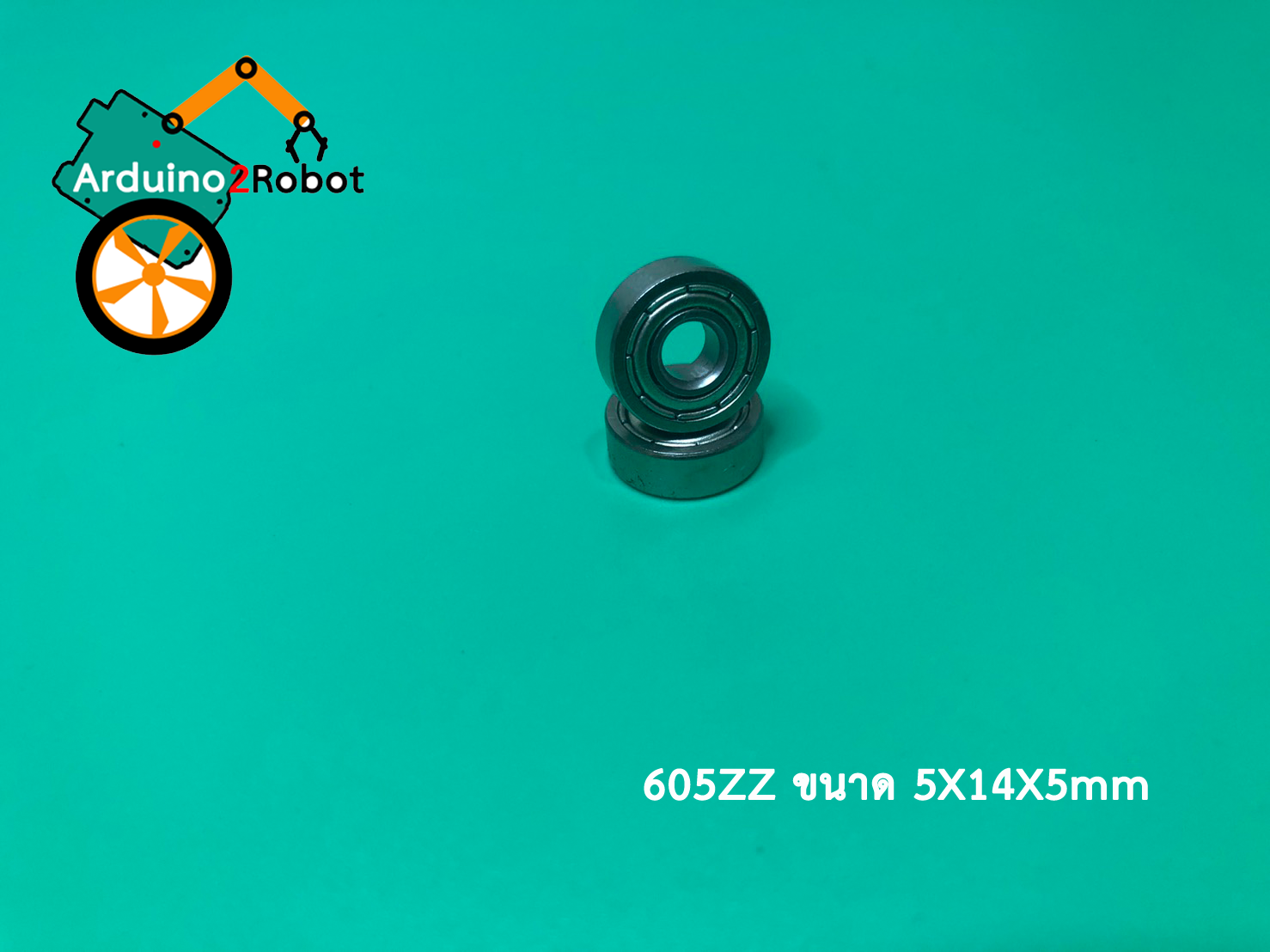 ลูกปืน 5mm 605ZZ ขนาด 5X14X5mm metal shielded ball bearing