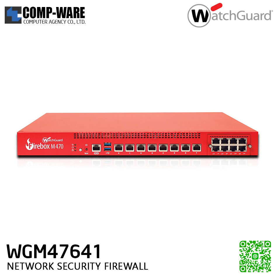 WATCHGUARD FIREBOX M470 WITH 1-YR TOTAL SECURITY SUITE NETWORK SECURITY (FIREWALL) - WGM47641