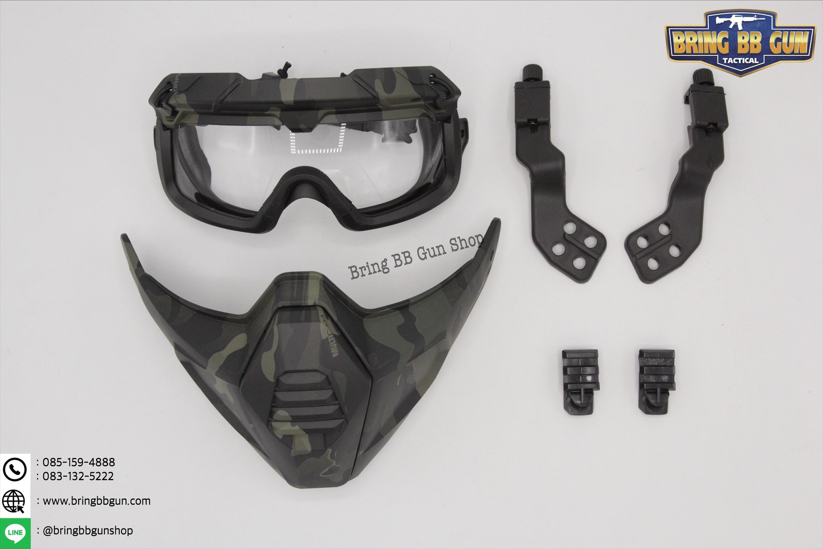 Multidmentional Split Type Mask Set (ชุดหน้ากากติดหมวกฟาส)