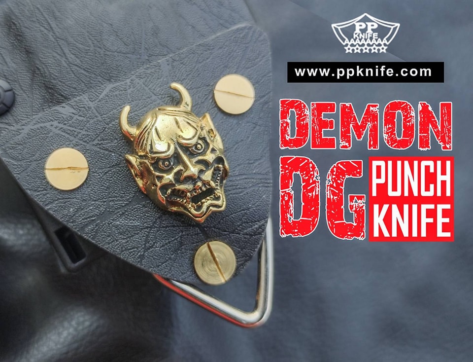 มีดชกตัวใหม่แบรนด์ PPKNIFE รุ่น DEMON DG มีดชกสองคม ปรับปรุงขนาดใหม่จากรุ่นเดิม ให้มีขนาดกะทัดรัด คล่องตัว พกพาได้มิดชิด ใบมีดทำจากสแตนเลส 420J ( JAPAN ) ชุบแข็งอยู่ที่ 57 hrc ขึ้นรูปแบบ 2 คมแท้ ทั้งสองด้าน หน้า/หลัง รีดรูปทรงให้ออกมาได้สวยงาม