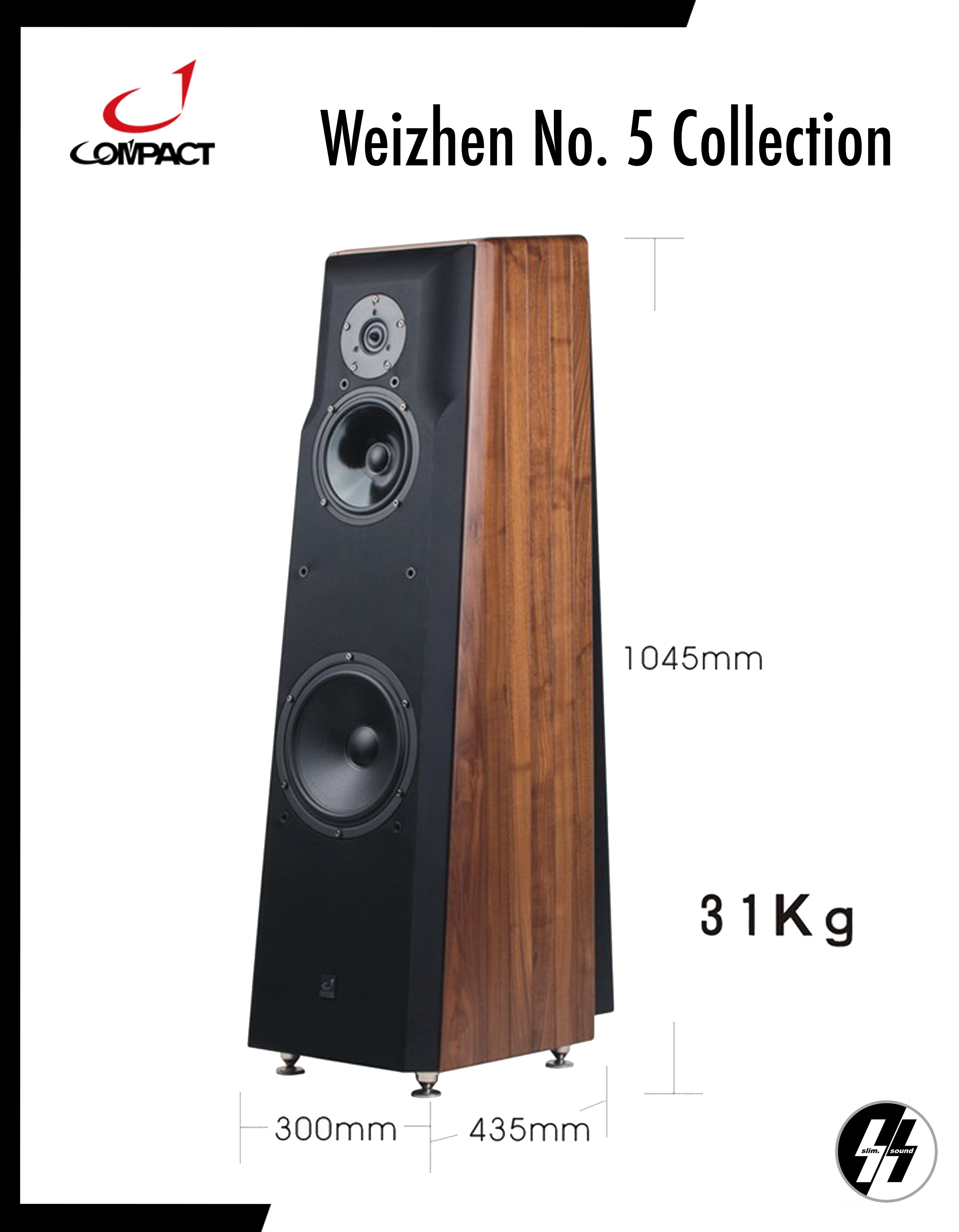 ลำโพง | Compact - Weizhen No. 5 Collection | Power 150W - Impedance 4 Ohms - Sensitivity 90dB/mW