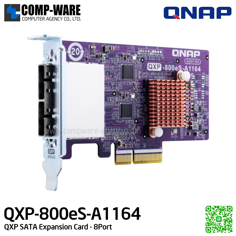 QNAP QXP-800eS-A1164 8-Port PCIe 3.0 SATA Expansion Card - Spare Part