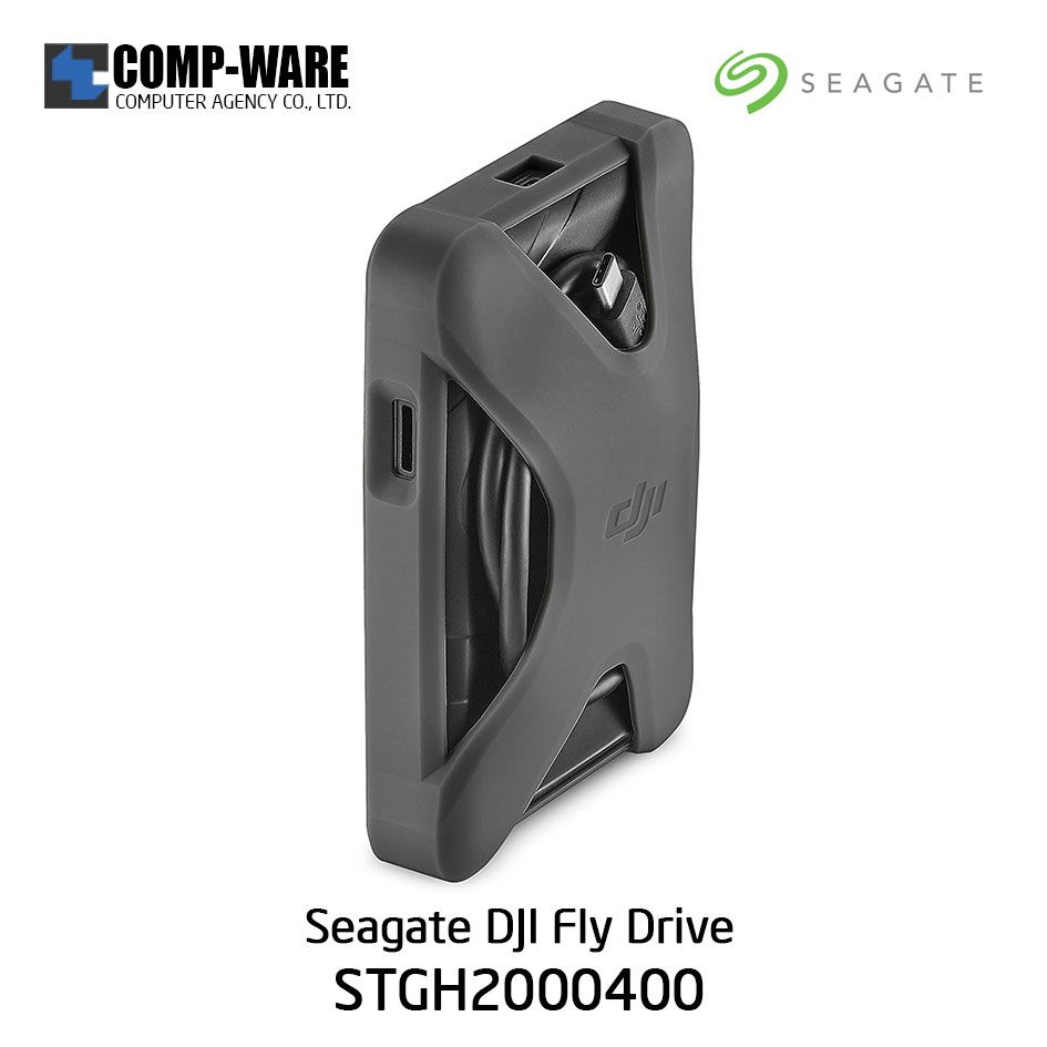 Seagate 2TB DJI Fly Drive for Drone Footage - Portable Drive with Micro SD Card Slot and USB-C to USB-C cable STGH2000400