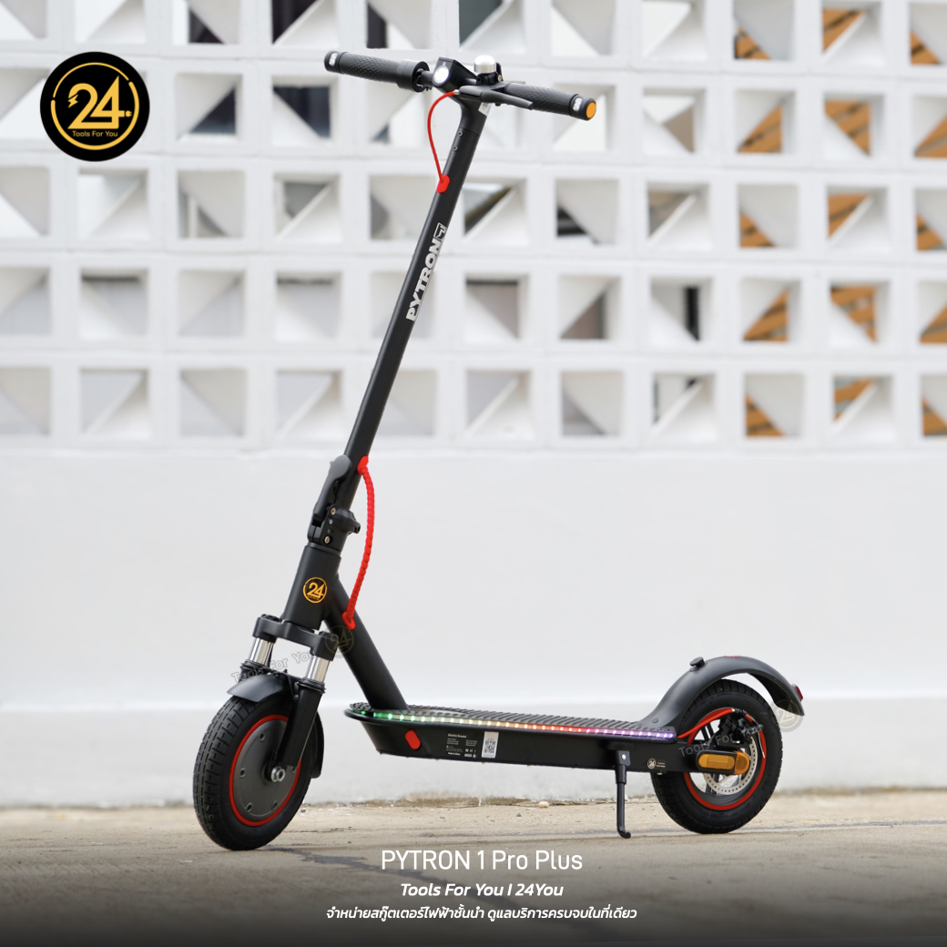 PYTRON1 Pro Plus สีดำ 36v 350w 7.8ah สกู๊ตเตอร์ไฟฟ้า E-Scooter ประกันศูนย์ 1 ปี 24You