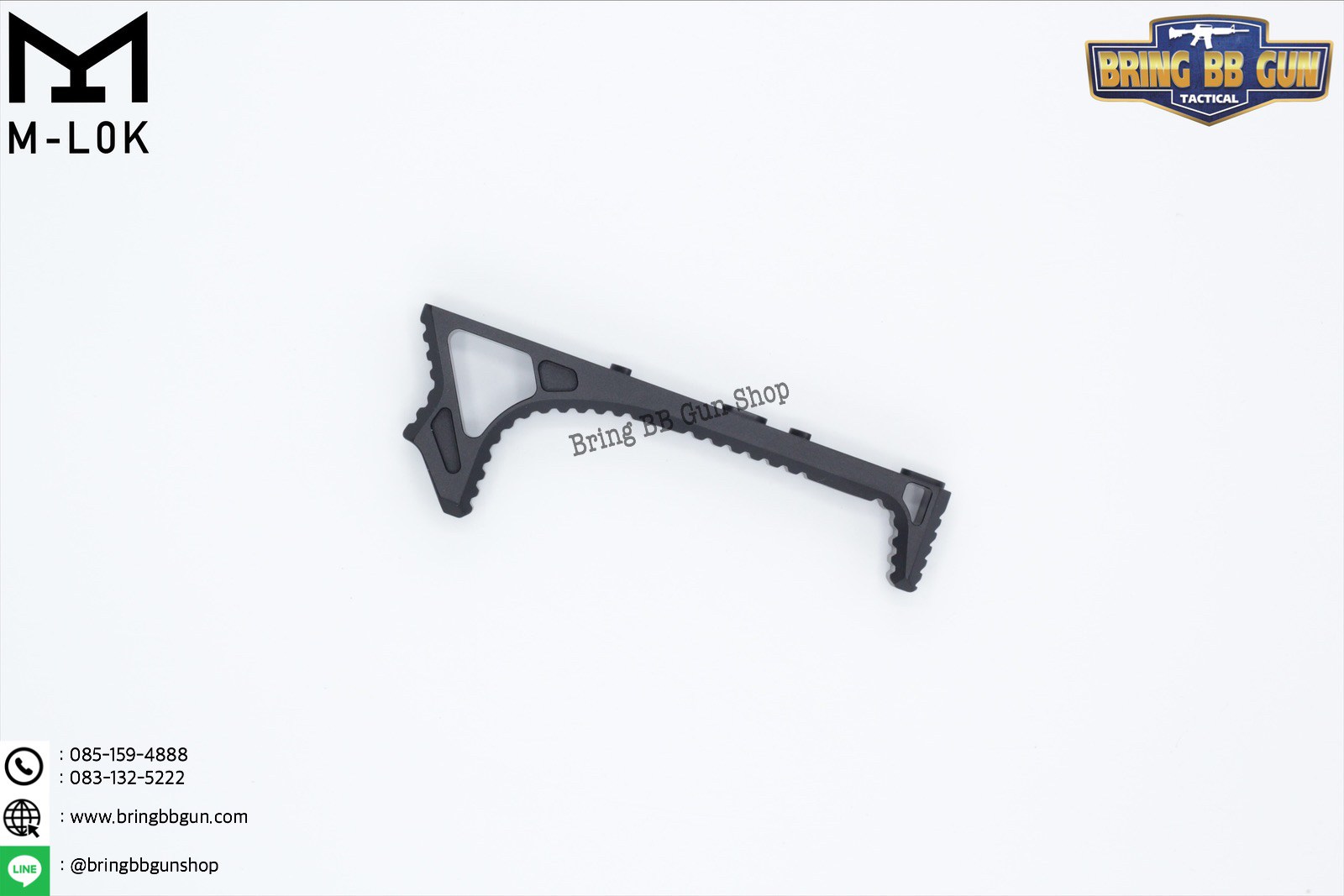 กริ๊ปมือหน้า ยี่ห้อ Castellan รุ่น Curve Foregrip CNC M-Lok (ใช้ได้กับชุดหน้าระบบราง M-Lock เท่านั้น)