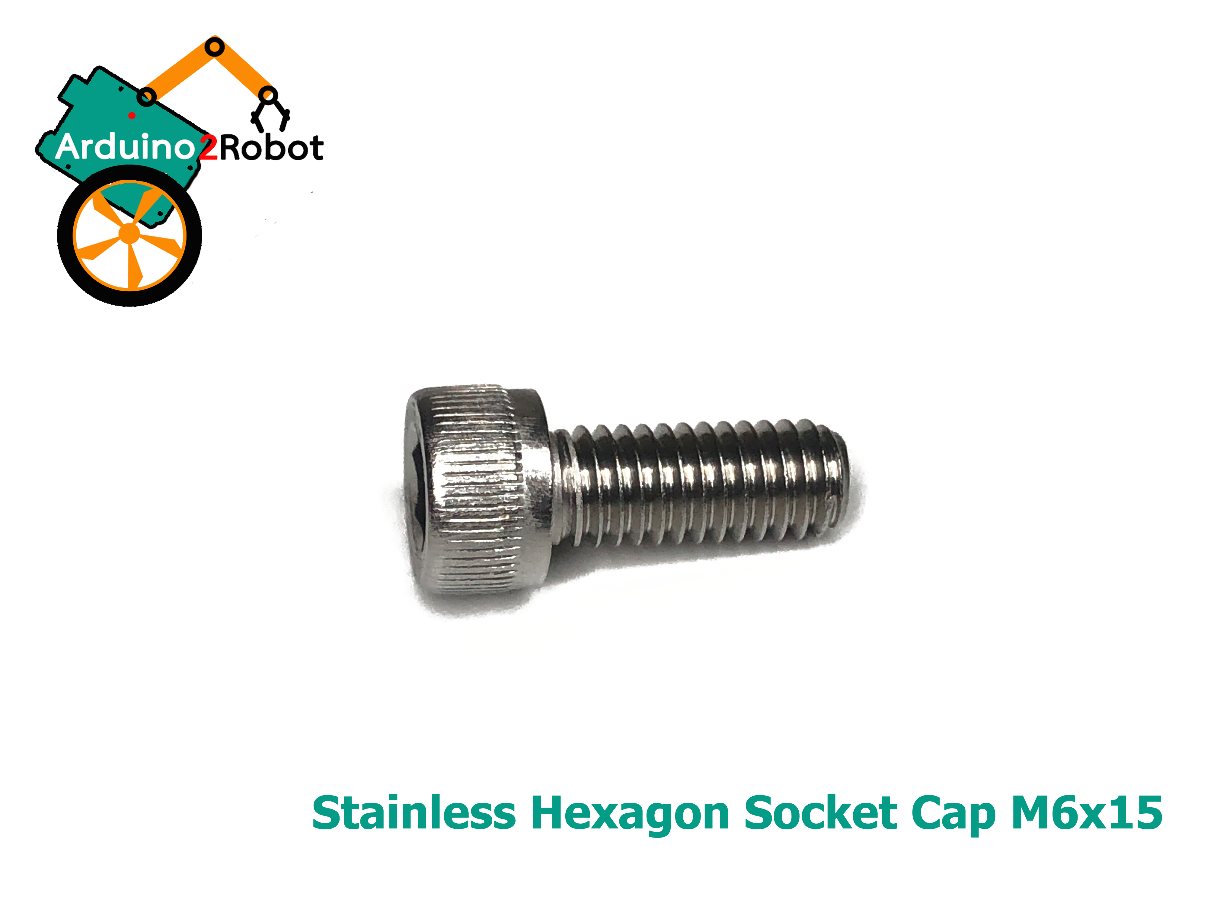 สกรูหัวจมสแตนเลส M6x15 ความยาวเกลียว 15 mm (Stainless Hexagon Socket Cap Screws)