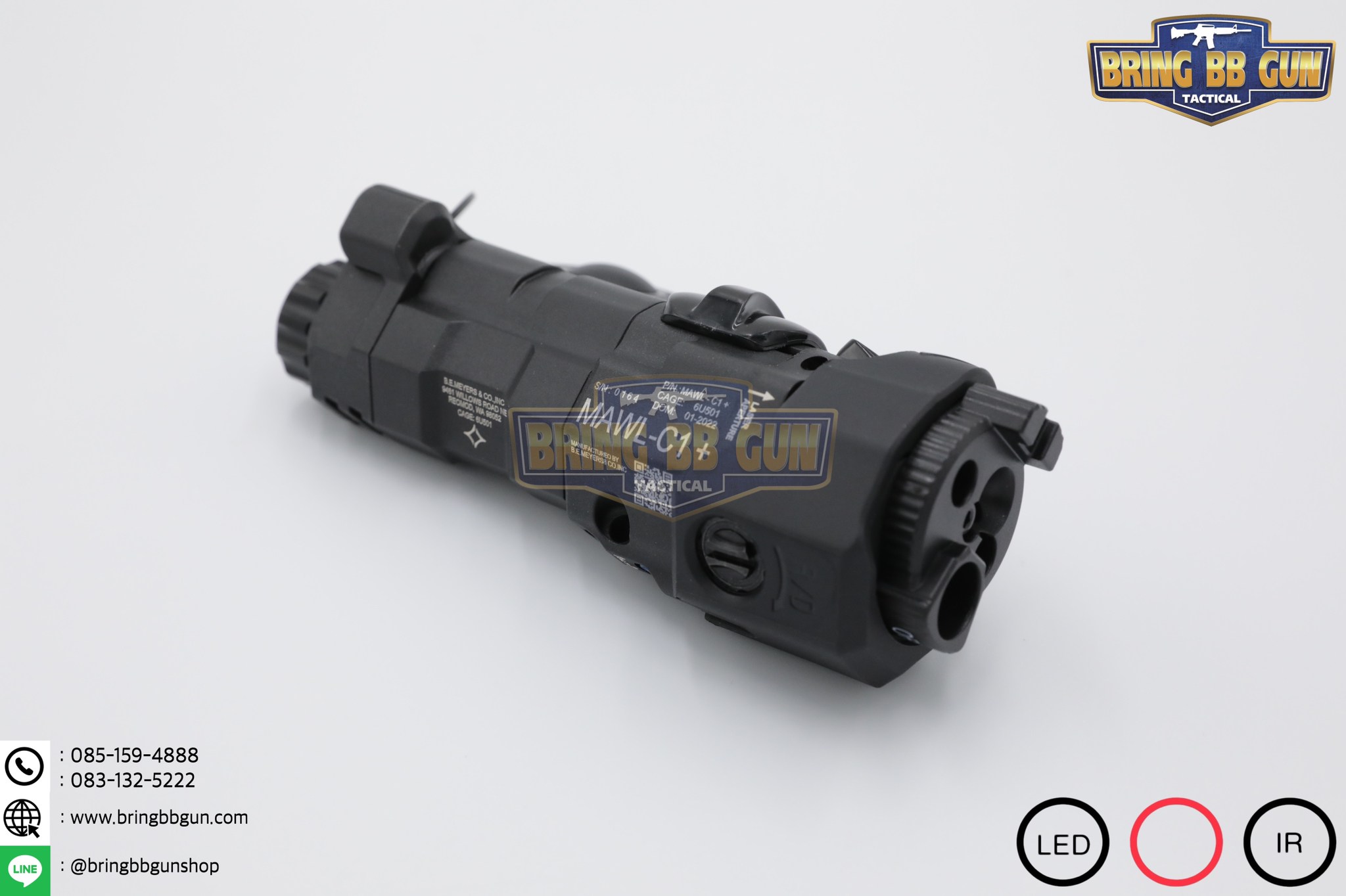 กล่องไฟฉาย+เลเซอร์ชี้เป้า+ไฟฉายIR+เลเซอร์ชี้เป้าIR (อุปกรณ์เล็งช่วยส่องสว่าง) B.E. Meyer รุ่น MAWL-C1+